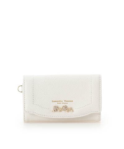 ラメフラワービジュー キーケース