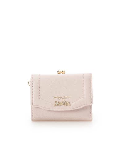 ラメフラワービジュー 折財布