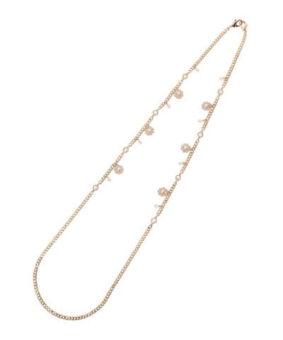 フラワーモチーフロングチェーン