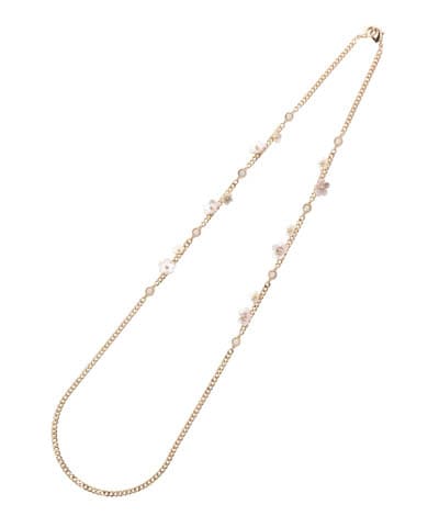 フラワーモチーフロングチェーン