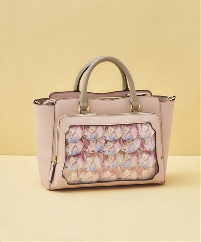 & chouette】《推し事バッグ》クリアポケット付きハートビジュートート