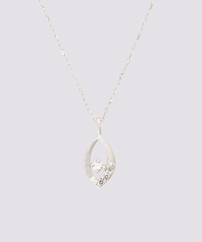 K10 WG ダイヤモンド　ドロップネックレス