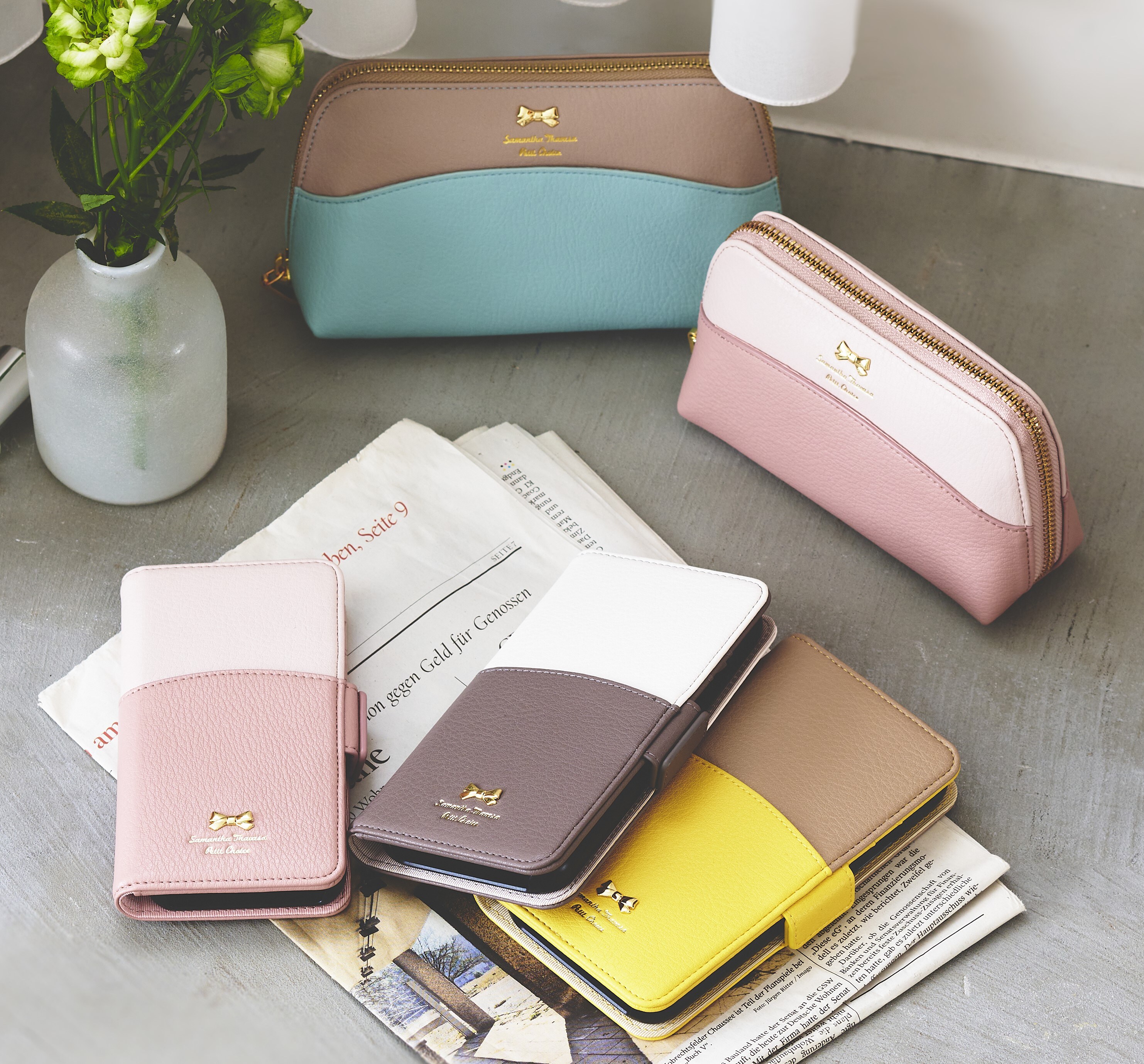 バイカラーポーチ＆iPhoneケース