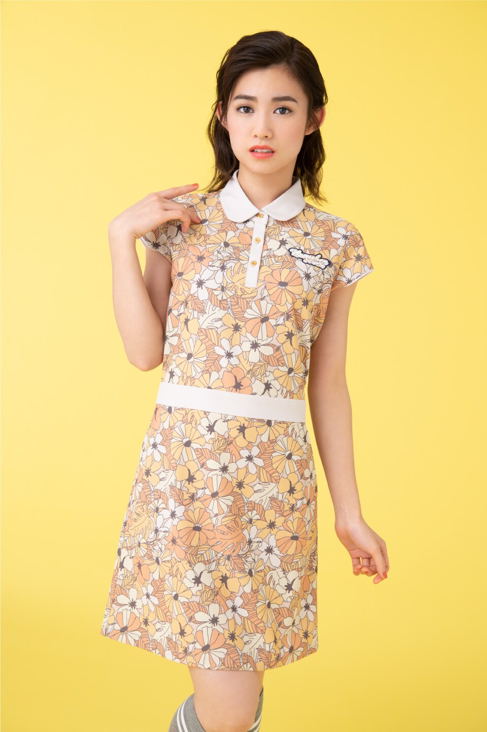レトロフラワーワンピ―ス
