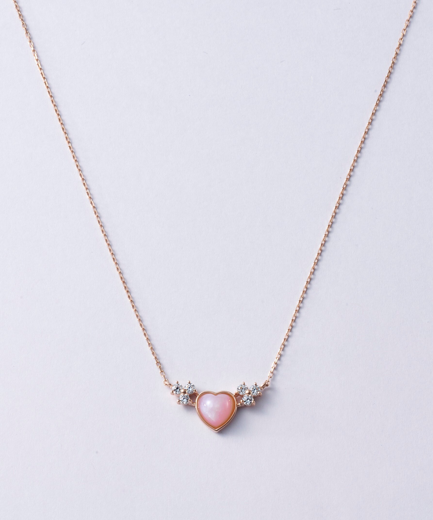 ハートオパールネックレス